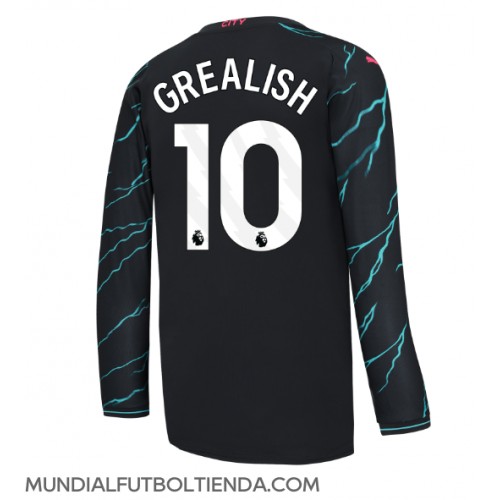 Camiseta Manchester City Jack Grealish #10 Tercera Equipación Replica 2023-24 mangas largas